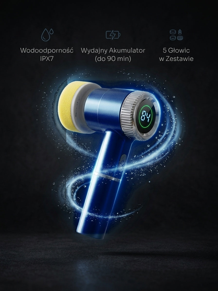 PureSpin SpeedBrush 5w1 – Elektryczna Szczotka do Czyszczenia